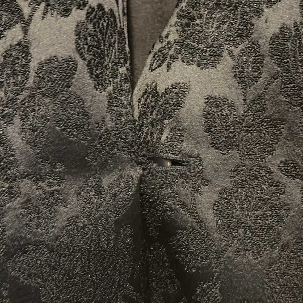 Vintage Black Victorian Print Wrap Blazer/Mini Dress - Picture 5 of 8